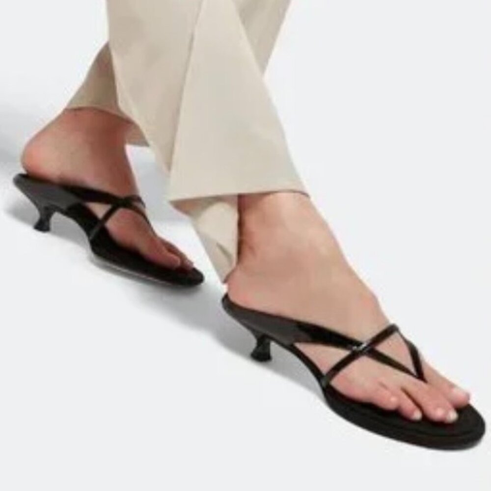 KHAITE MONROE SANDAL BLACK 38 EUC